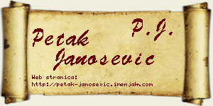 Petak Janošević vizit kartica